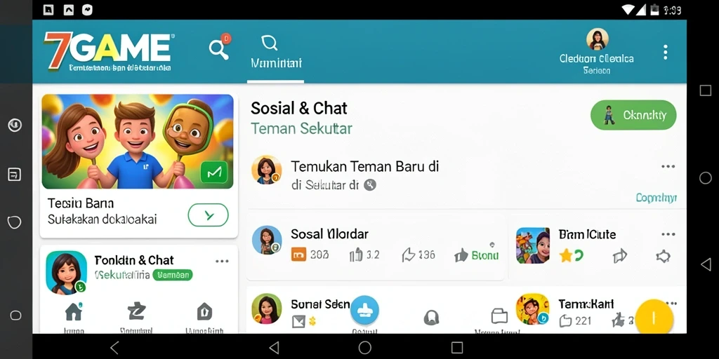 Tampilan antarmuka 7GAME yang menarik dan ramah pengguna.