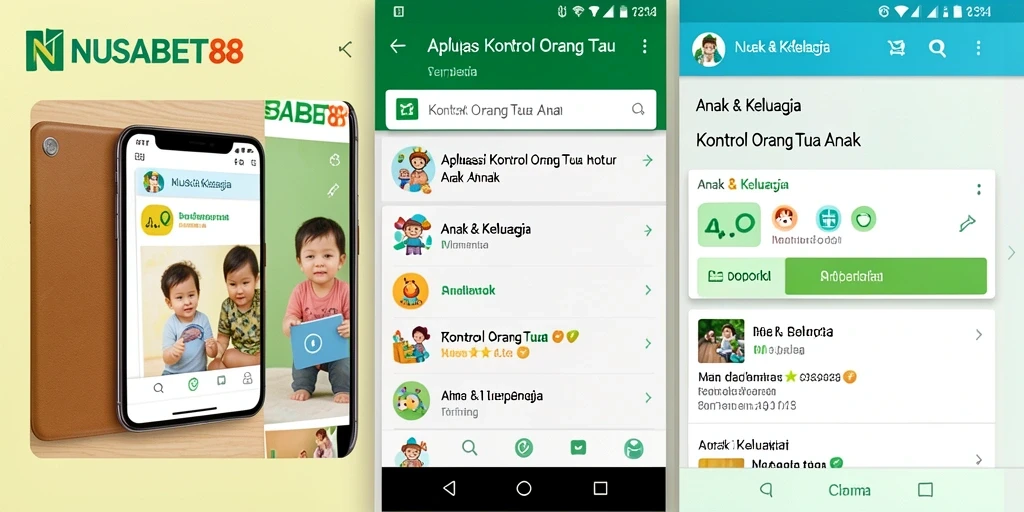 Antarmuka NUSABET88 menampilkan kontrol orang tua yang intuitif dan informatif.