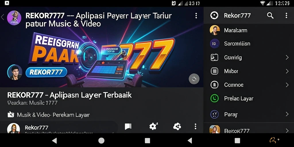 Tampilan antarmuka aplikasi REKOR777 dengan fitur perekam layar yang intuitif.