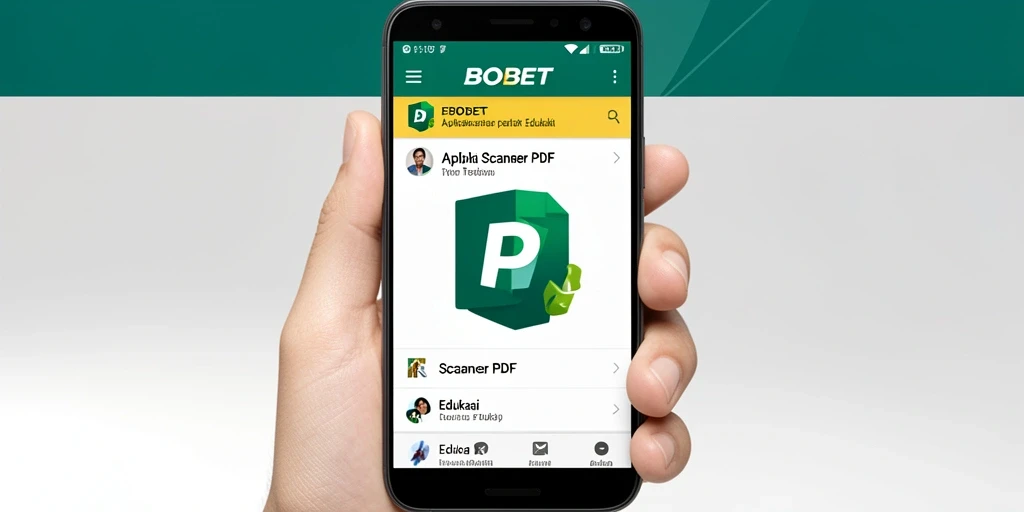 Tampilan antarmuka aplikasi SBOBET saat memindai dokumen PDF.