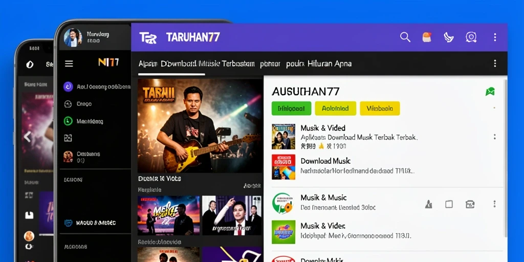 Tampilan antarmuka TARUHAN77 yang intuitif untuk Download Musik.
