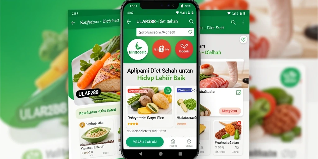 Tampilan antarmuka ULAR288 yang menarik dan fungsional untuk Diet Sehat.